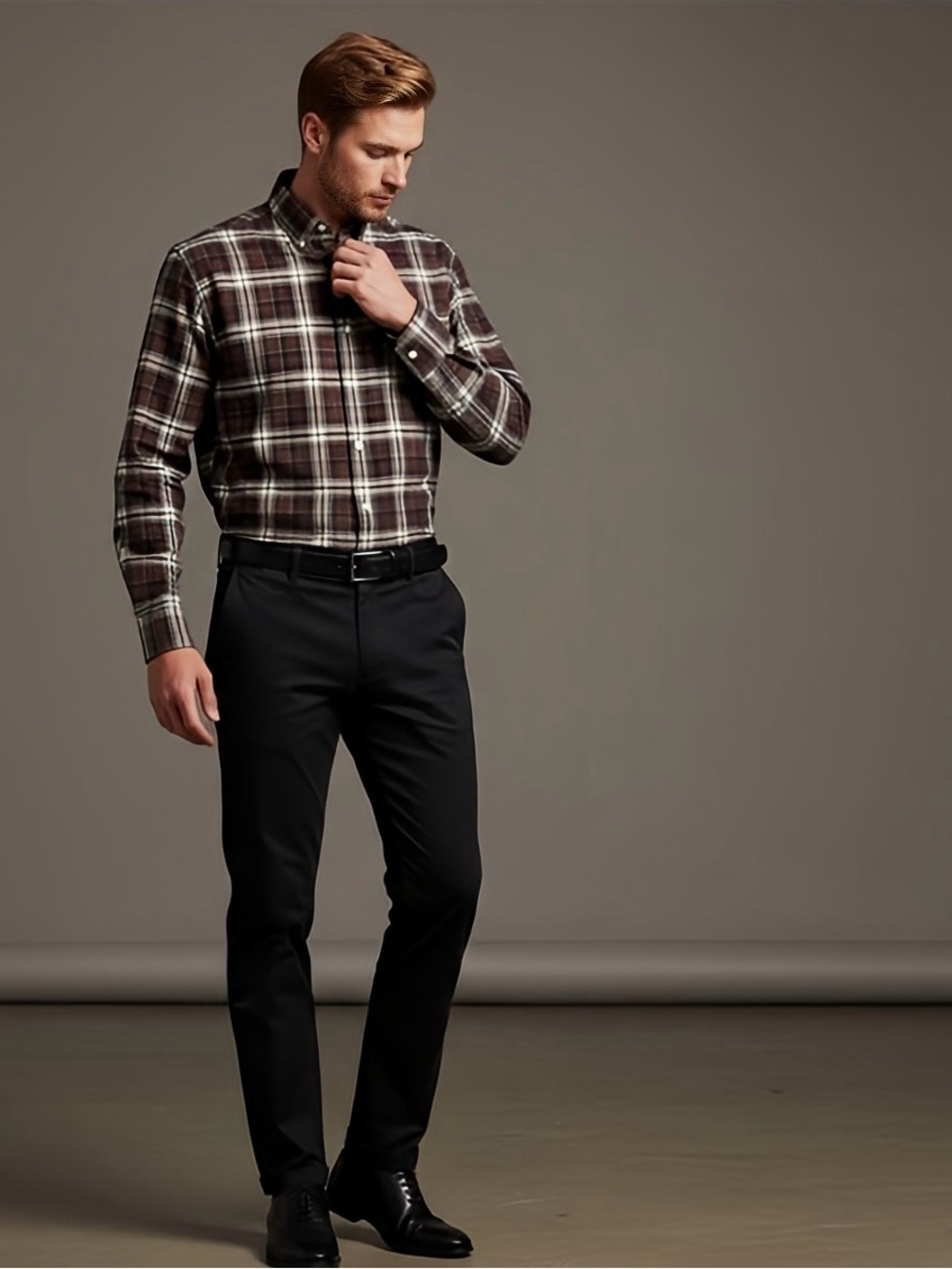 Ralph Lauren Classic Fit Flannel Shirt L • Plaid Long Sleeve Button Down